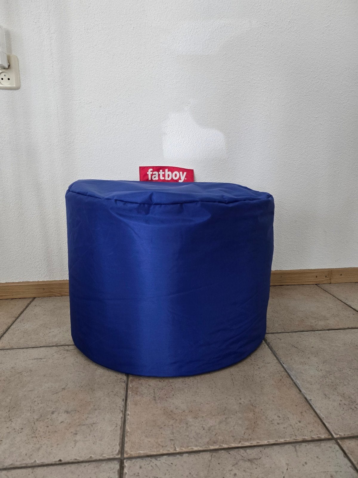 Fatboy Point Original poef- blauw- Zo goed als nieuw, Minder dan 50 cm, Rond, Minder dan 50 cm, Ophalen of Verzenden