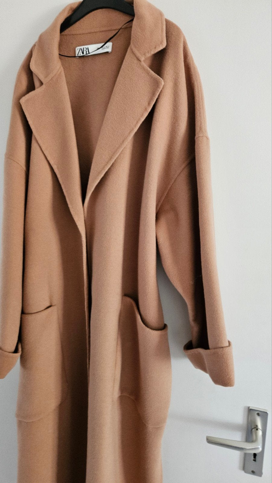 Zara camelkleurige wollen jas - Maat XL, Bruin, Zara, Maat 46/48 (XL) of groter, Ophalen of Verzenden