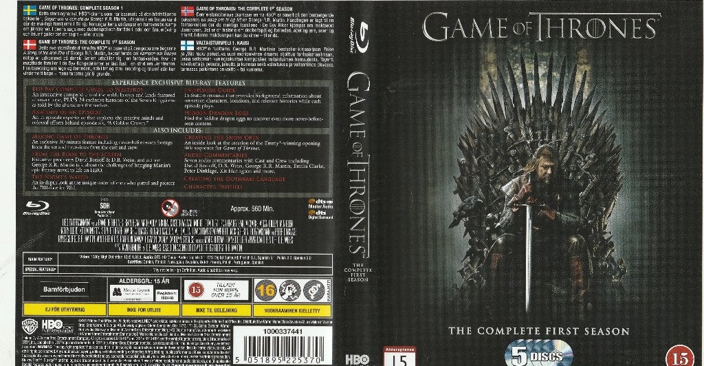 Game of thrones the complete first season 5 dvd box (engels), Engels, Vanaf 16 jaar, Ophalen of Verzenden, Zo goed als nieuw