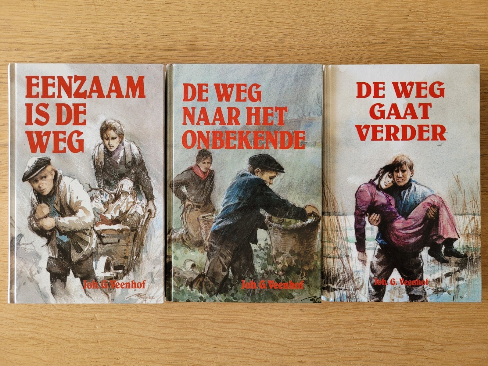 3x Johan G Veenhof, christelijke hist romans, IZGS samen €12, Ophalen of Verzenden, Gelezen