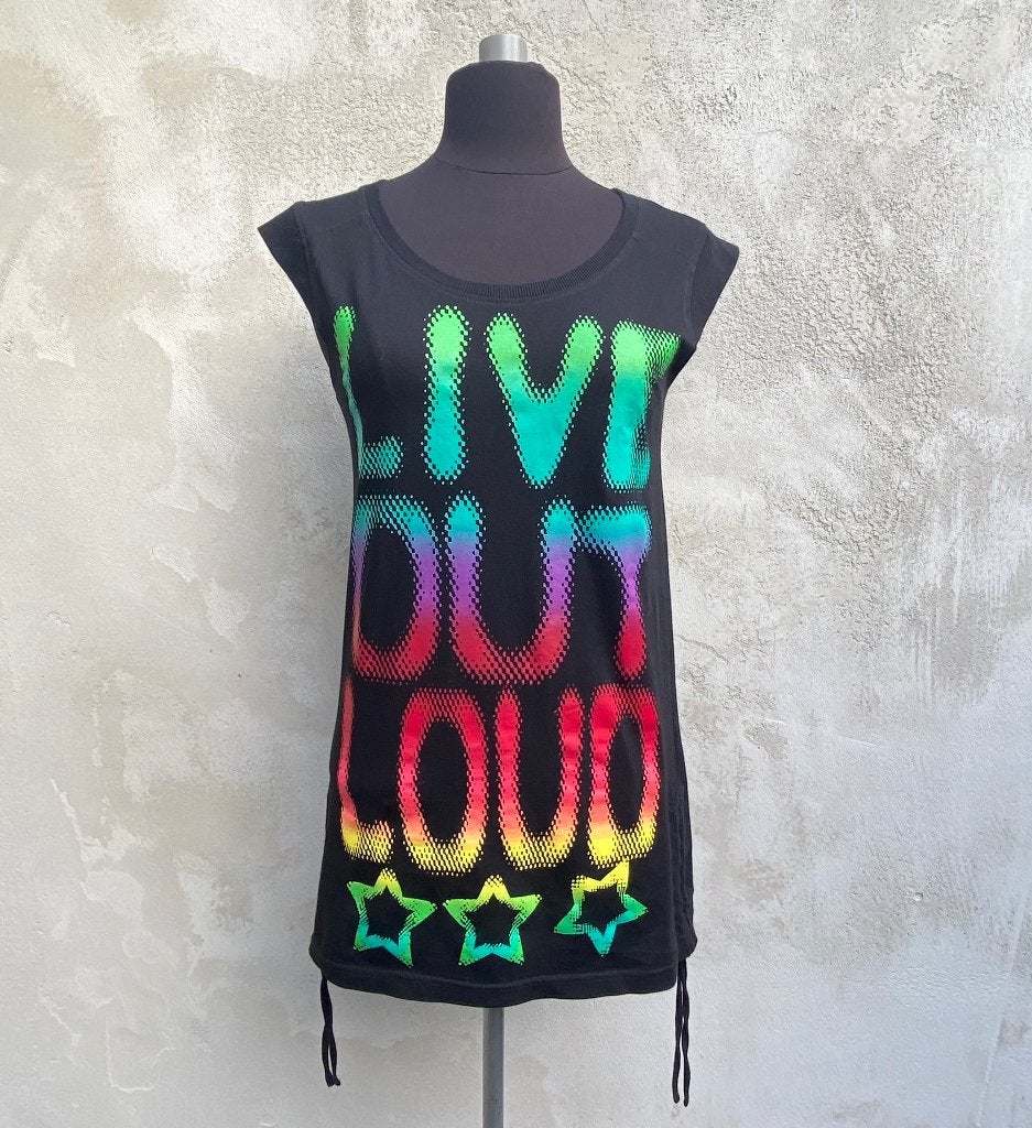Shirtje zwart met kleuren 170, Ophalen of Verzenden, Nieuw, Meisje, Shirt of Longsleeve