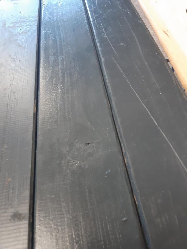 Partij gebruikte blokhutprofielplanken met vellingkantje, Ophalen, Overige houtsoorten, Minder dan 25 mm, Plank