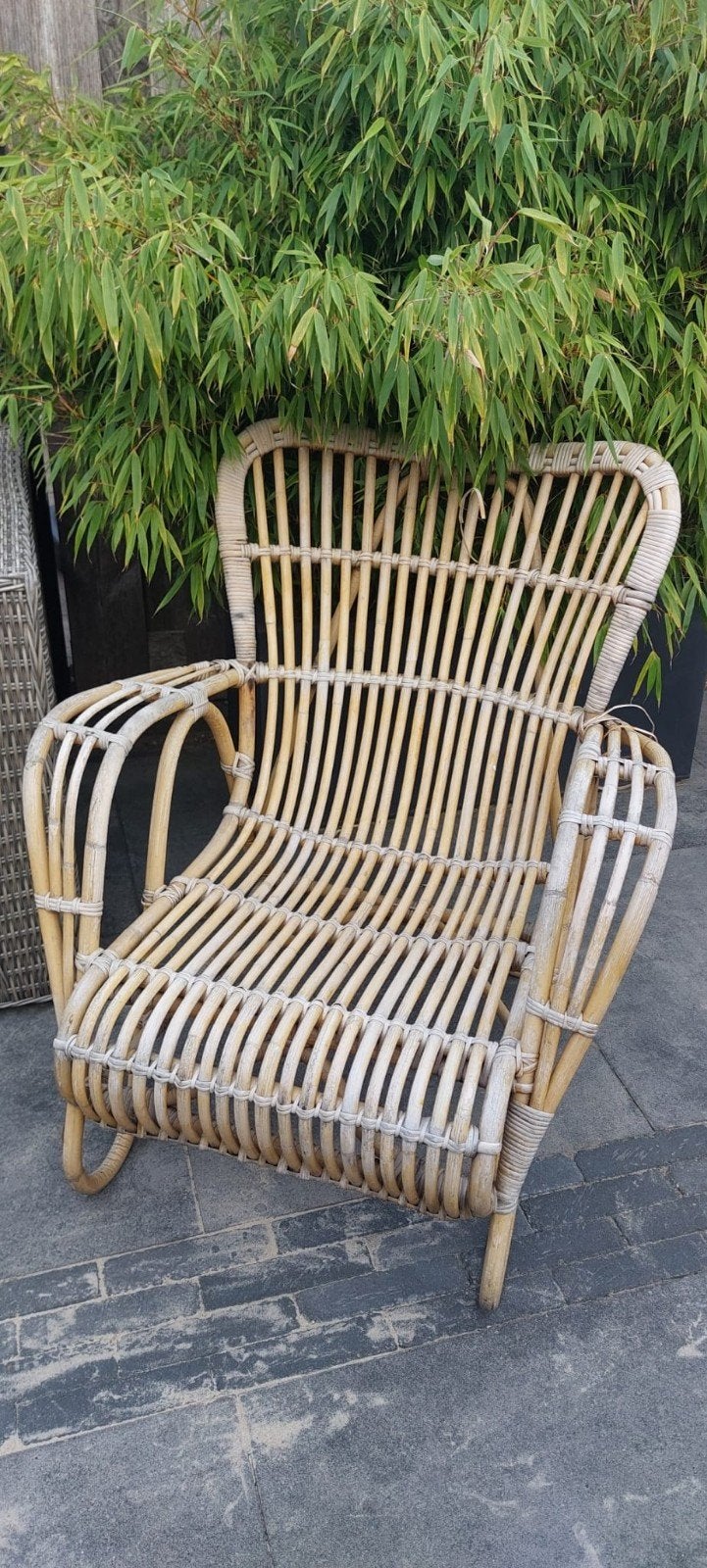 Bamboe stoeltje, Huis en Inrichting, Stoelen, Ophalen, Gebruikt, Overige kleuren, Riet of Rotan