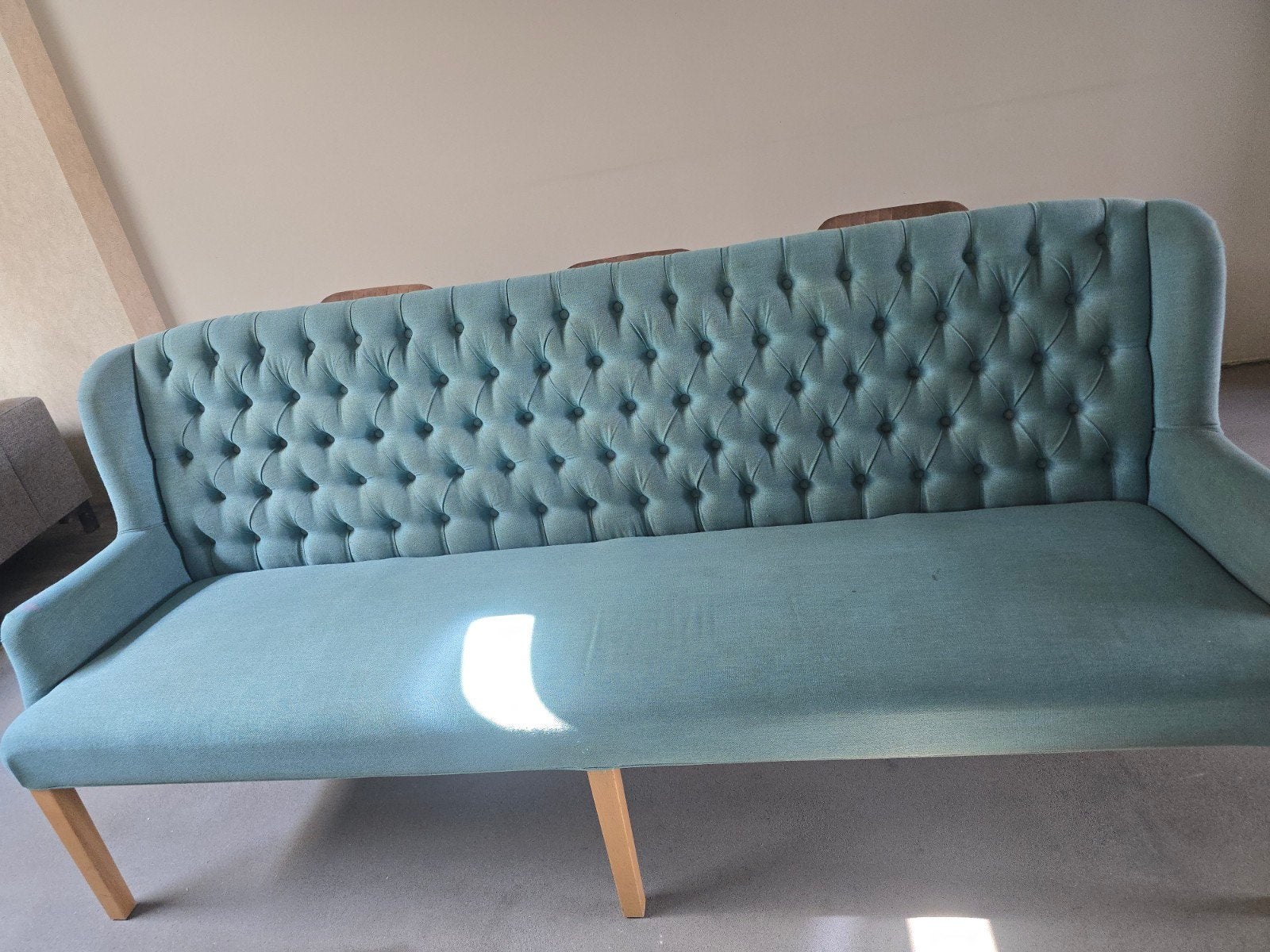 Grote eetkamerbank 230 cm - Stof - Opknapper, Huis en Inrichting, Ophalen, Gebruikt, Stof