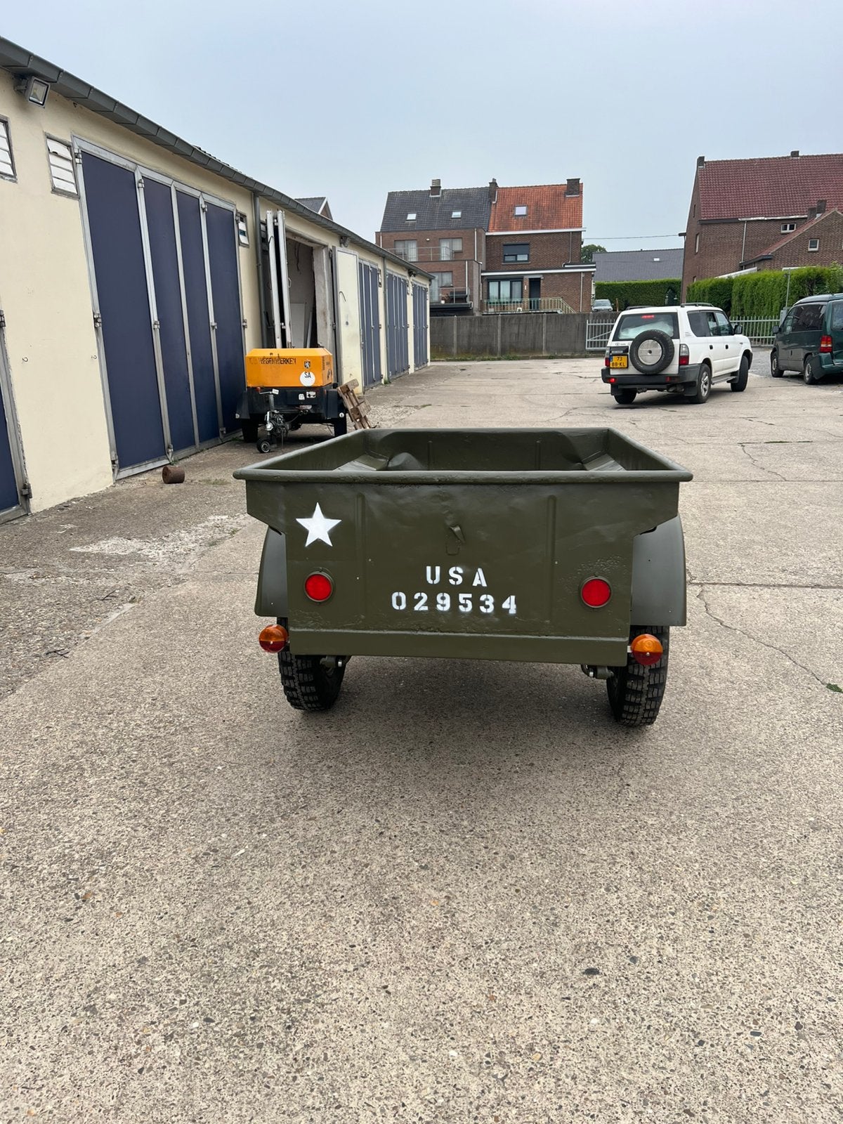 Willys dodge wc. nekaf  leger aanhanger, Ophalen, Landmacht, Nederland