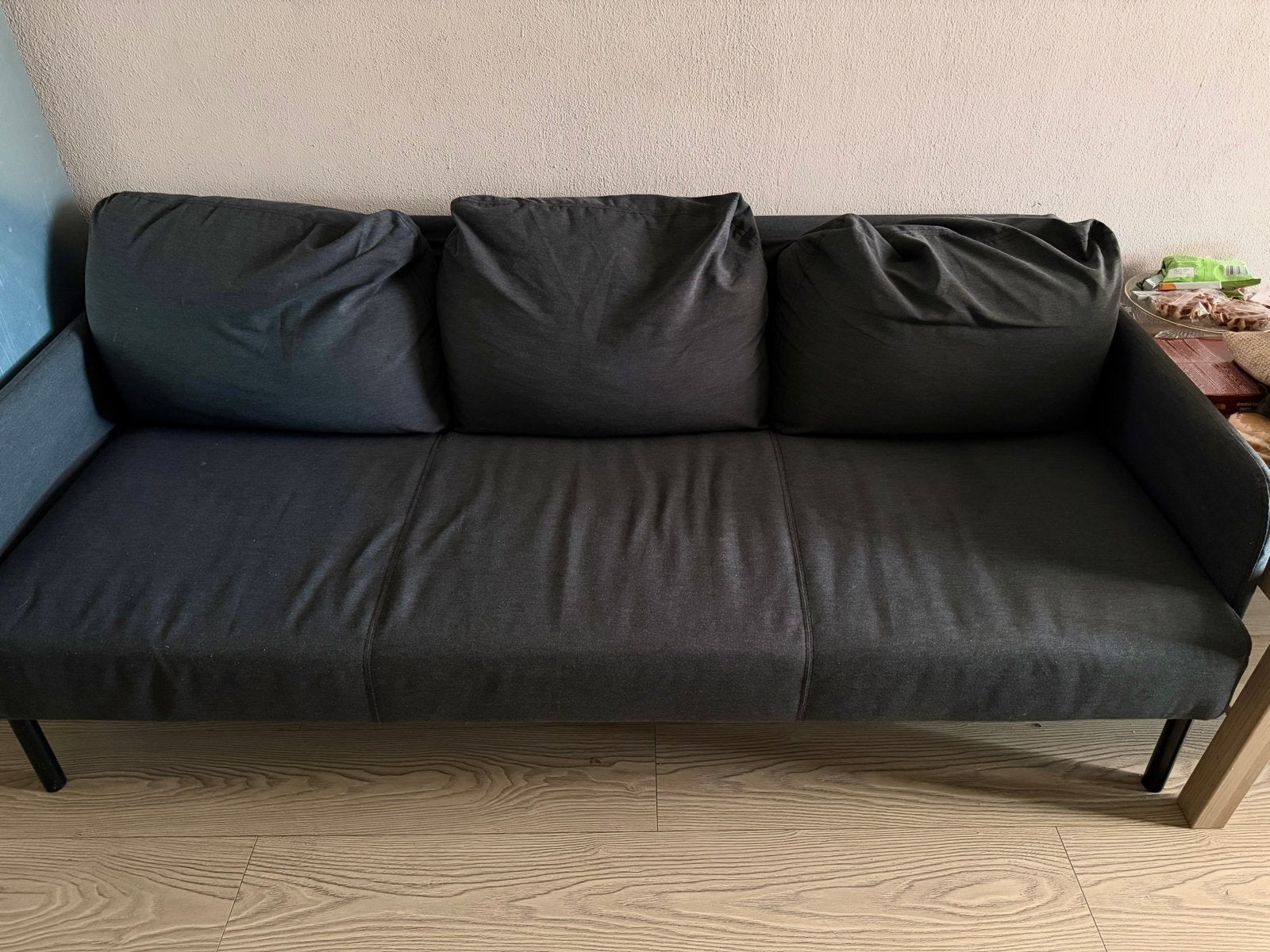 IKEA Klippan 3-zitsbank - Donkergrijs, Gebruikt, 150 tot 200 cm, Driepersoons, 75 tot 100 cm