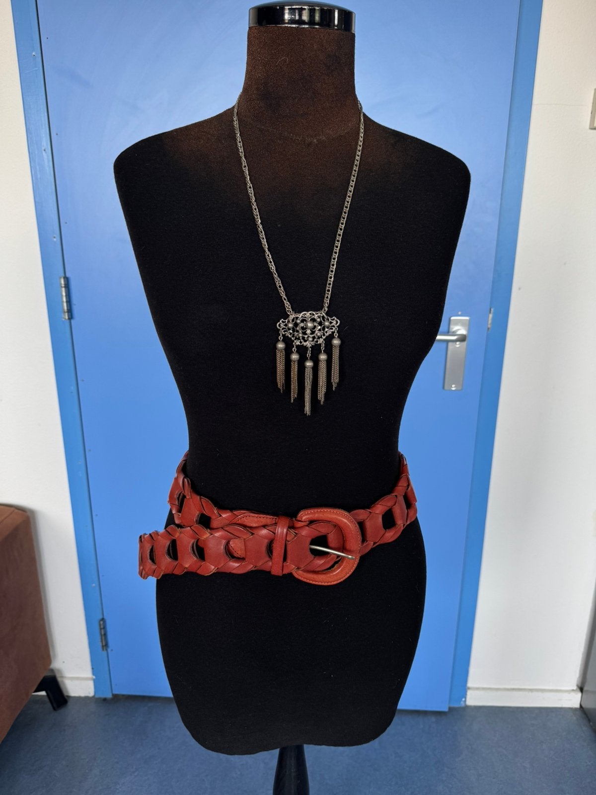 vintage necklace with pendant, Verzenden, Zo goed als nieuw, Zilver