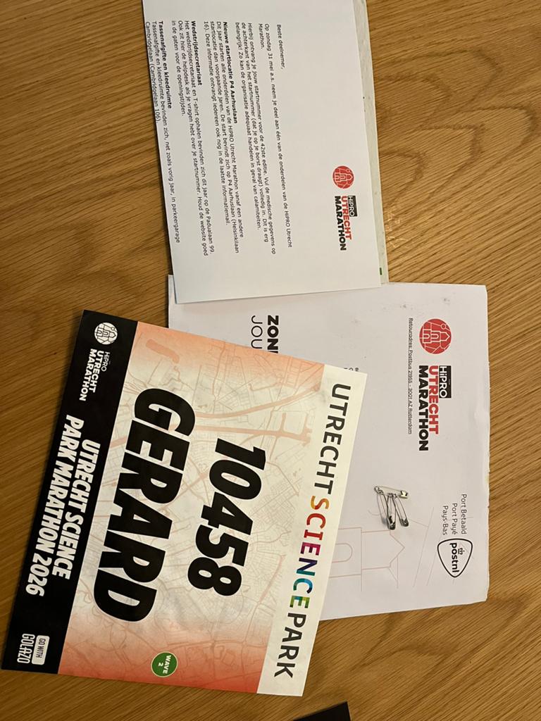 Ticket hele marathon Utrecht 31 mei