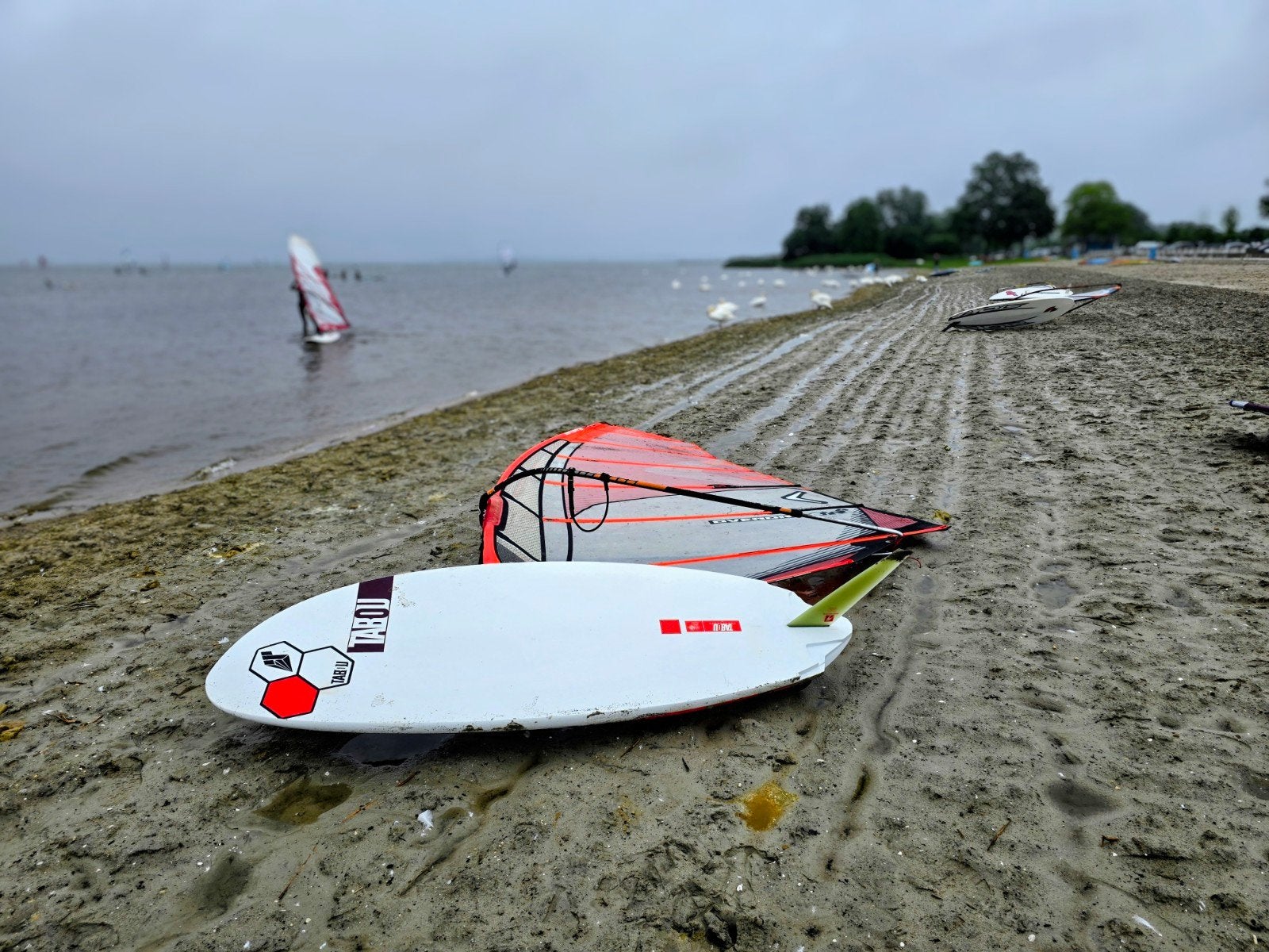 Severne Overdrive R4 8.6m² windsurfzeil, Ophalen, Zeil, Gebruikt, Met draagtas