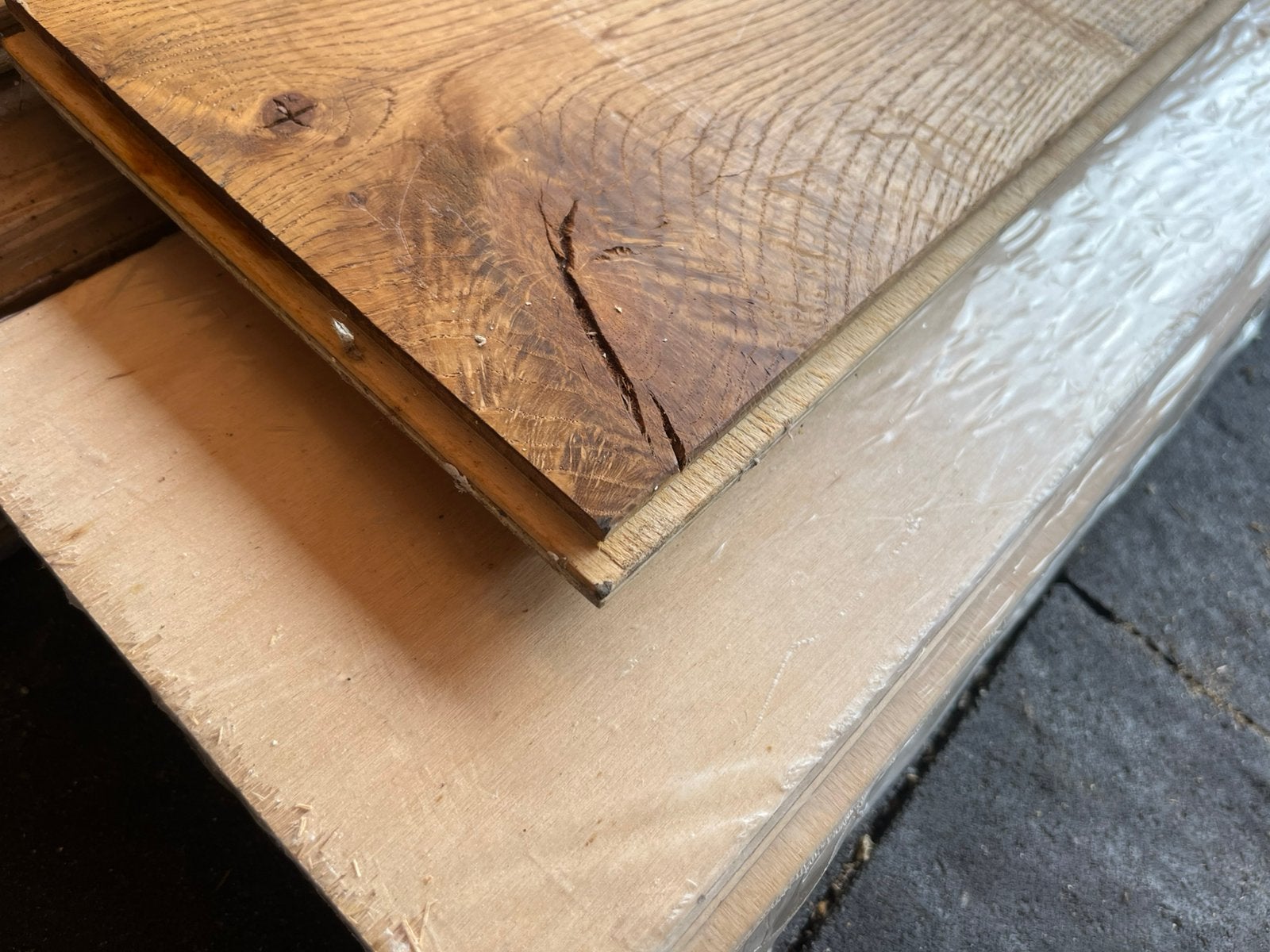 Rustiek eiken lamel vloer, Ophalen of Verzenden, Nieuw, 180 tot 250 cm, Planken