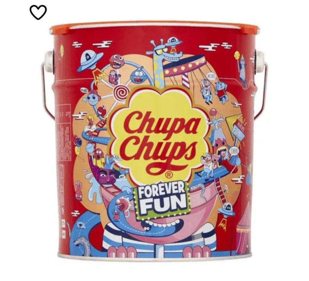 150 stuks Chupa Chups lolly's in leuk blik, nieuw 03-2028, Diversen, Ophalen of Verzenden