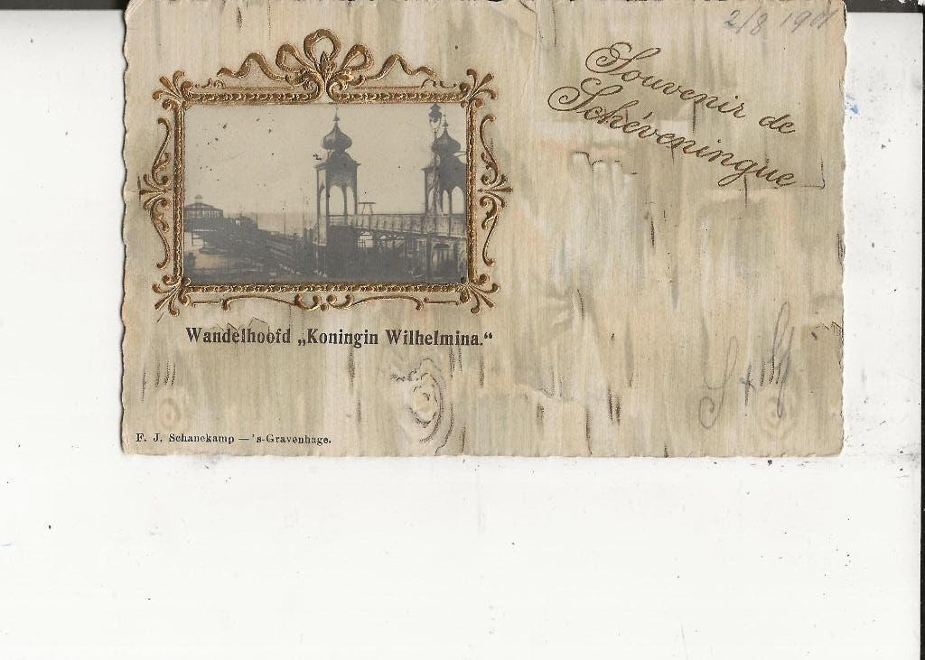 Scheveningen Wandelhoofd Kon.Wilhelmina 2 aug 1901 Stempel!, Verzamelen, Ophalen of Verzenden, Voor 1920, Gelopen, Zuid-Holland