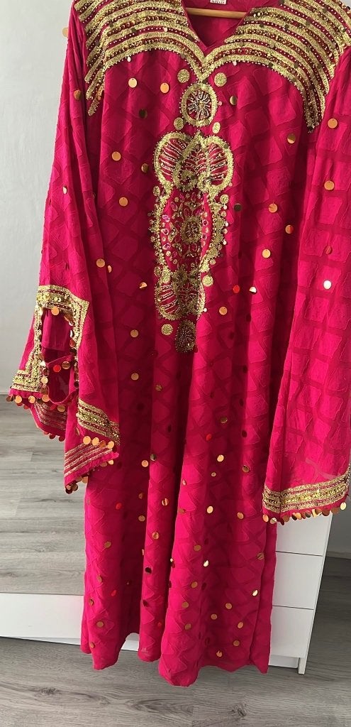 Jurk, Ophalen, Maat 46/48 (XL) of groter, Zo goed als nieuw, Roze