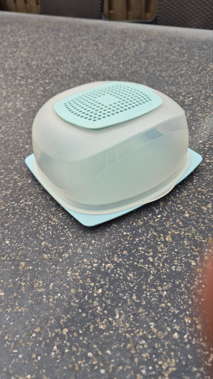 Tupperware kaas doos, Huis en Inrichting, Blauw, Overige typen, Ophalen of Verzenden, Zo goed als nieuw