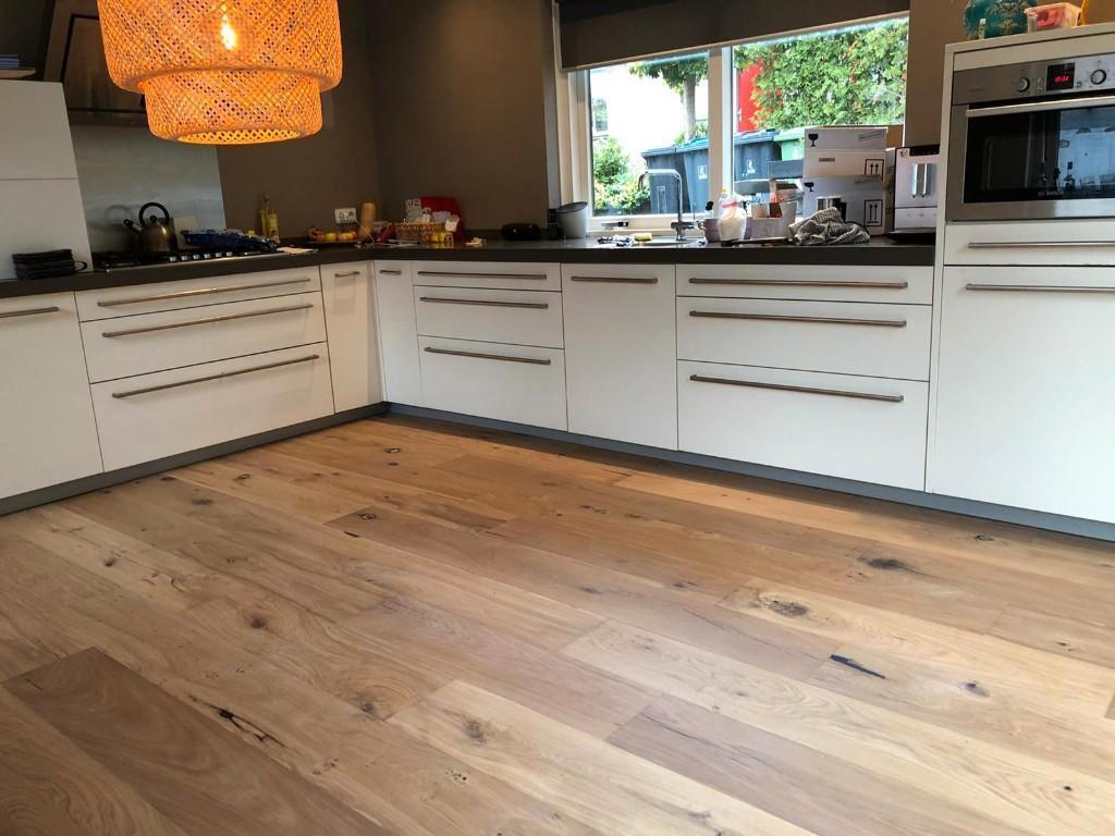 Eiken lamelparket vloeren Nature 235mm breed , grote partij, Ophalen of Verzenden, Nieuw, 75 m² of meer, Parket