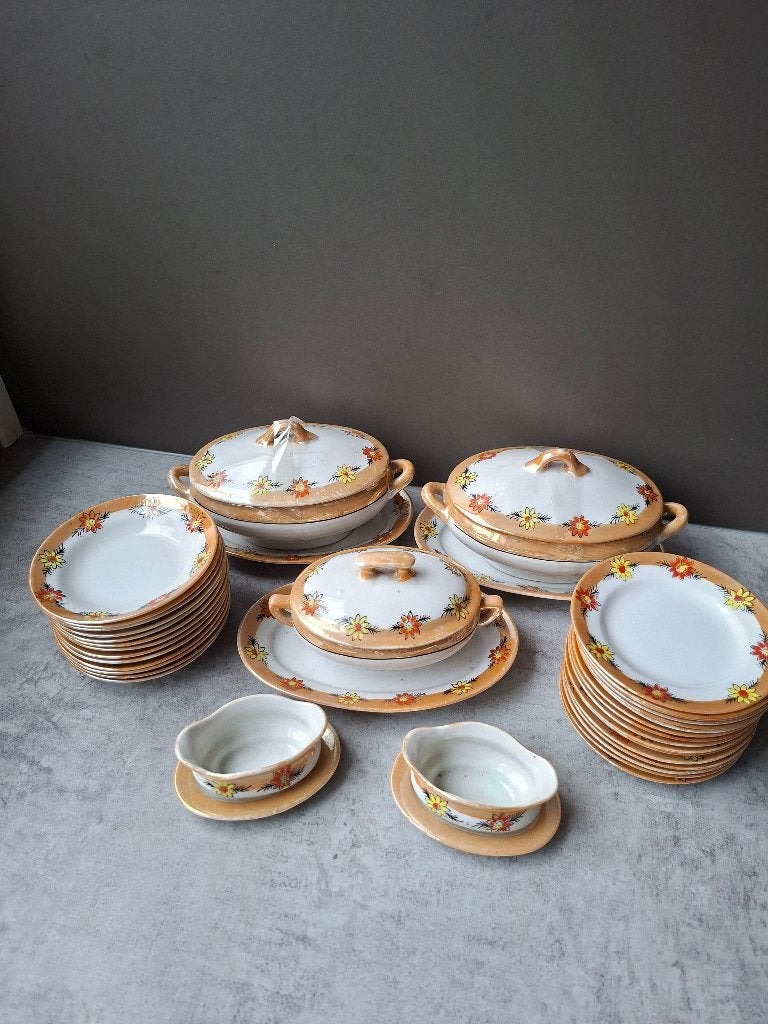 Vintage kinder eetserviesje dinerservies, Ophalen of Verzenden