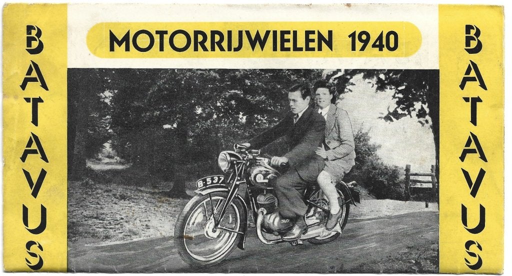 Batavus 1940 motorrijwielen folder motor (bt40), Verzenden, Overige merken