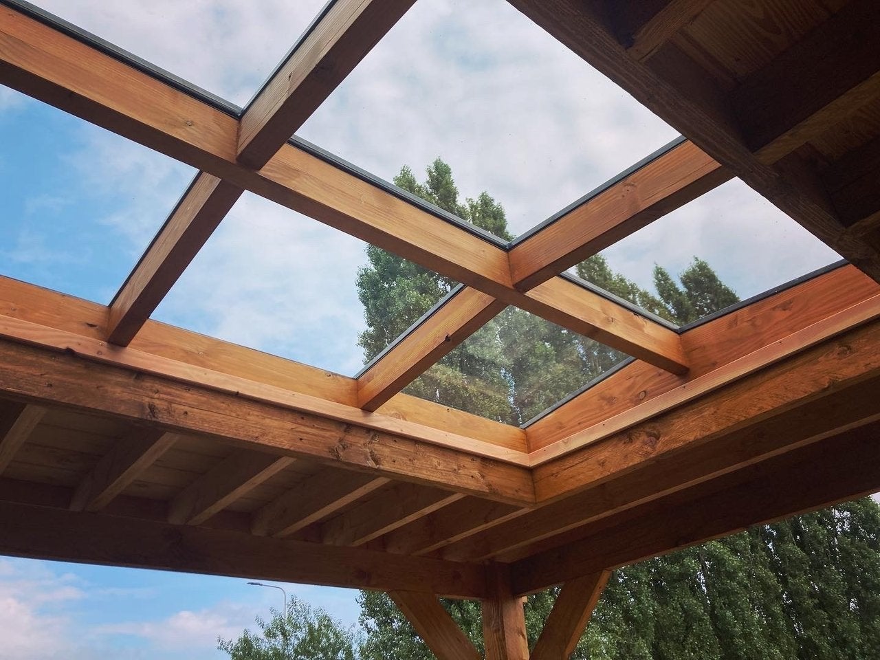 Lichtstraat 240x155cm incl HR++ glas zadeldak, Ophalen, Nieuw, Veranda