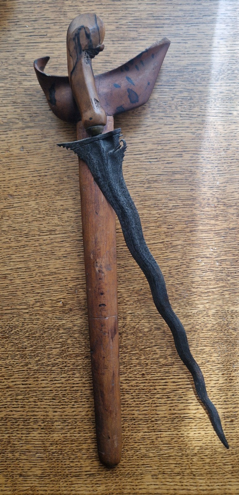 Antieke Indonesische Kris Dolk - Uniek Handwerk, 48 cm, Antiek en Kunst, Ophalen of Verzenden