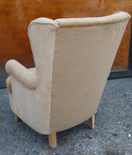 Een comfortabele oorfauteuil. Volledig gerestaureerd, Ophalen, Zo goed als nieuw, 75 tot 100 cm, Stof