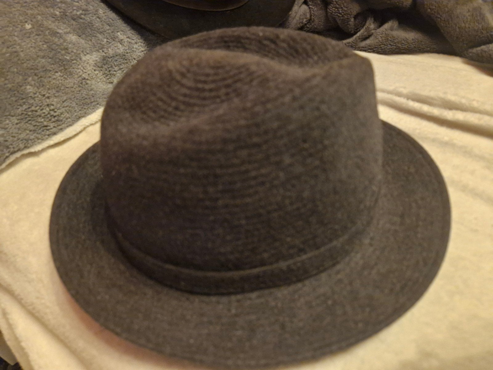 Vintage Mayser Hoed Donkergrijs - Maat 58, Mayser, Hoed, Ophalen of Verzenden, Gedragen