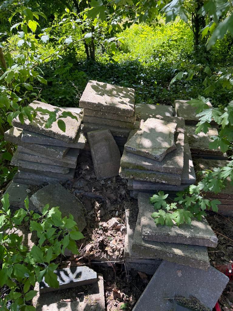 Gebruikte terrastegels van beton, Tuin en Terras, Waterpartijen en Fonteinen, Ophalen of Verzenden, Zo goed als nieuw, Beton, Fontein