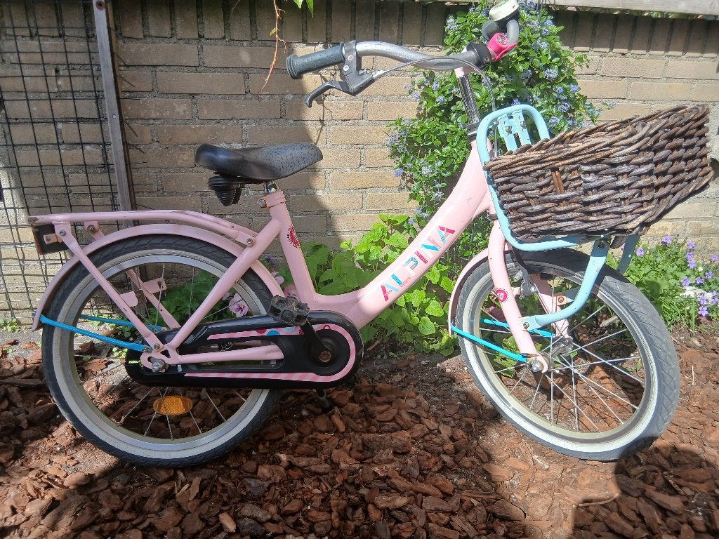 Alpina meisjesfiets 18inch, Ophalen, Terugtraprem, Gebruikt, Alpina