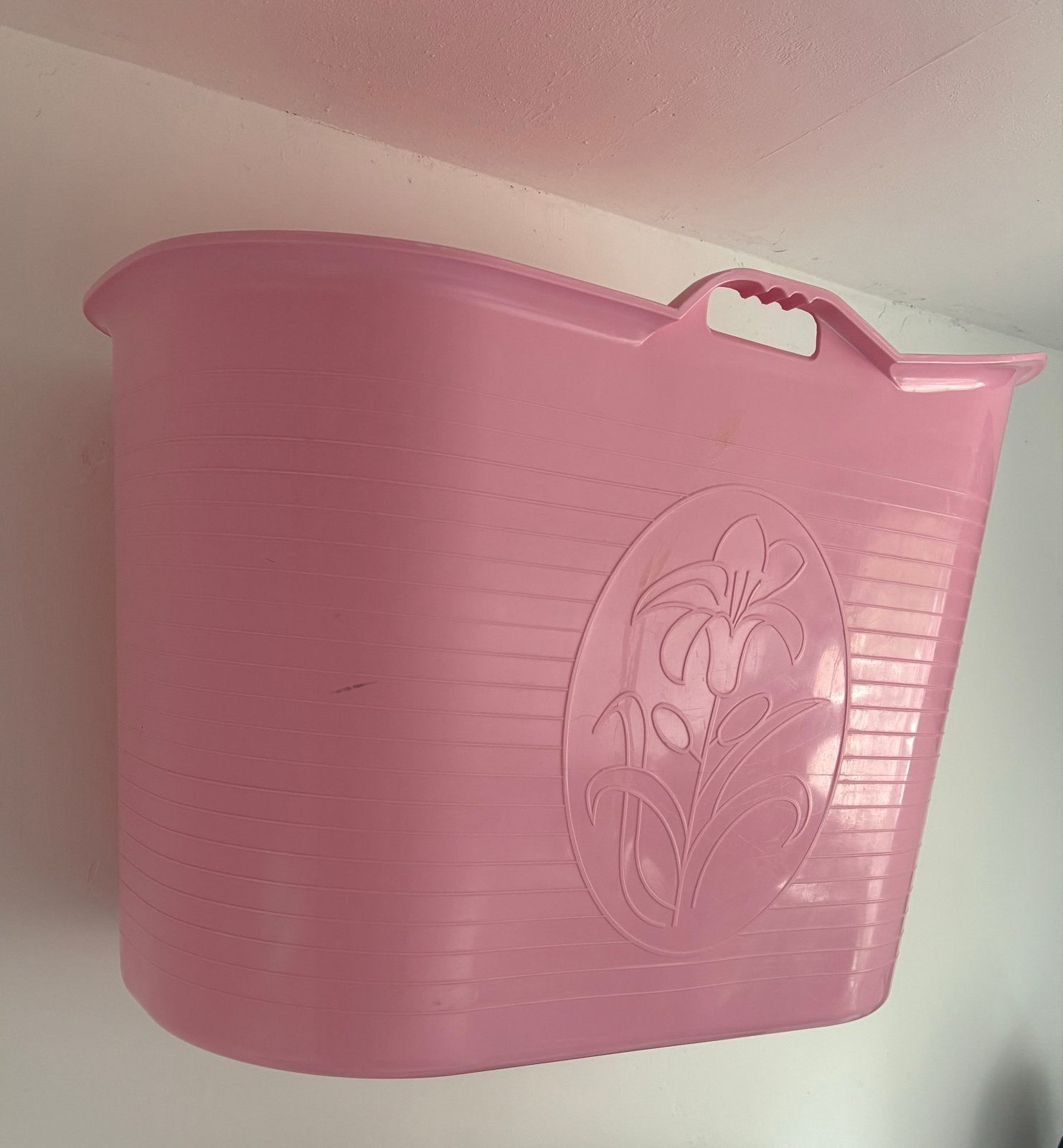 Roze flexibel bad voor volwassenen of kinderen, Ophalen, Gebruikt, Met bad