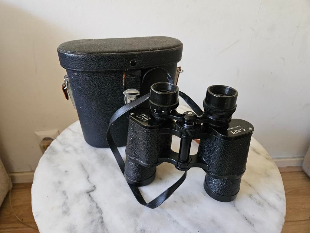 Vintage CAPI Verrekijker 7x35 met Hoes, Gebruikt, Minder dan 8x, Met hoes of tas, Porro (met knik)