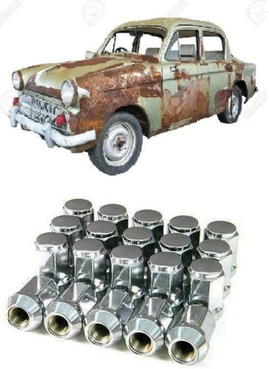Set chromen wielmoeren voor uw oldtimer! Nieuw!, Ophalen of Verzenden, Nieuw