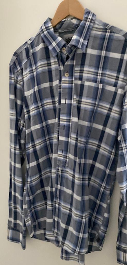 Pme geblokte blouse maat XXL, Kleding | Heren, Ophalen of Verzenden, Zo goed als nieuw, Blauw, Overige halswijdtes