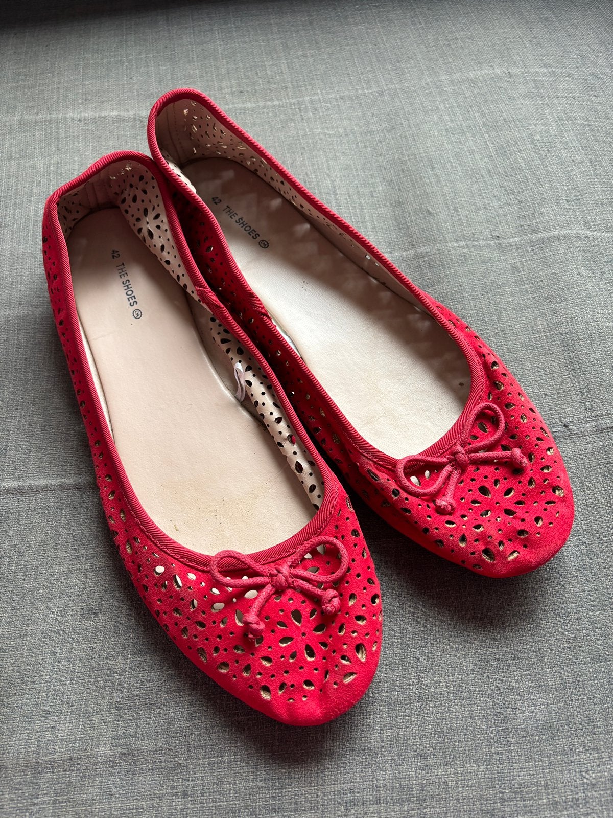 Dames ballerina’s, Kleding | Dames, Zo goed als nieuw, Rood, Ballerina's, Ophalen of Verzenden