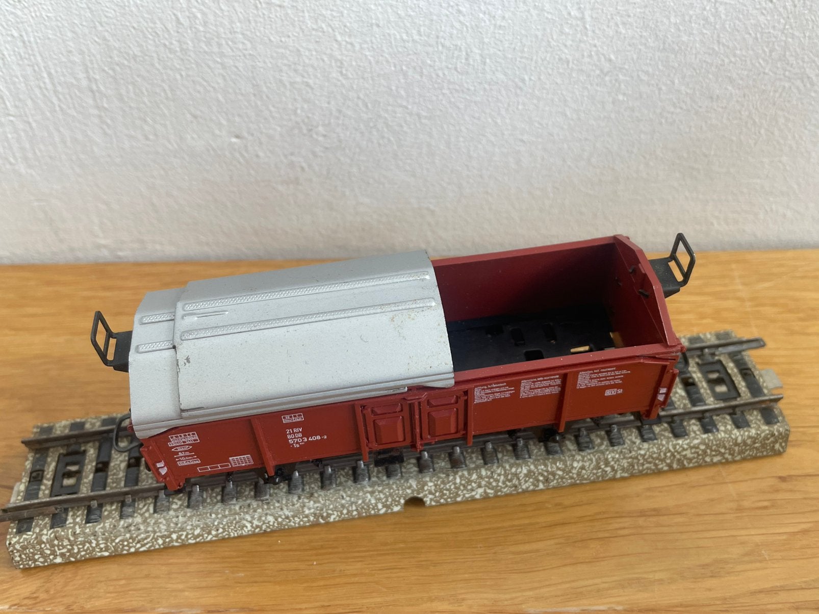 Marklin 00765 schuifdakwagen 2 maal, Wisselstroom, Wagon, Ophalen of Verzenden, Zo goed als nieuw
