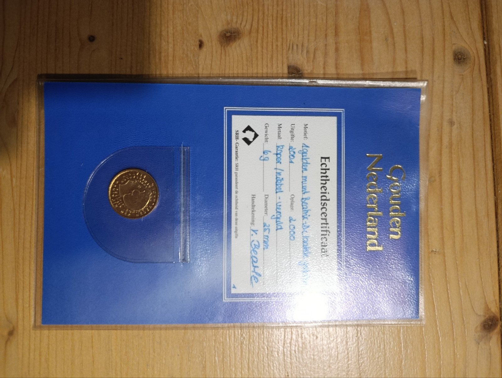 Gouden Nederland 1 Gulden munt Beatrix 2004, Postzegels en Munten, Ophalen of Verzenden, Koningin Beatrix, 1 gulden, Losse munt