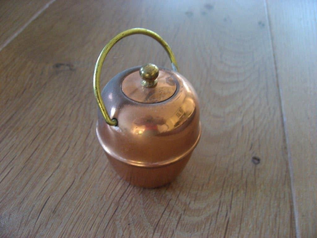 klein roodkoperen potje met deksel miniatuur, Antiek en Kunst, Antiek | Koper en Brons, Verzenden, Koper