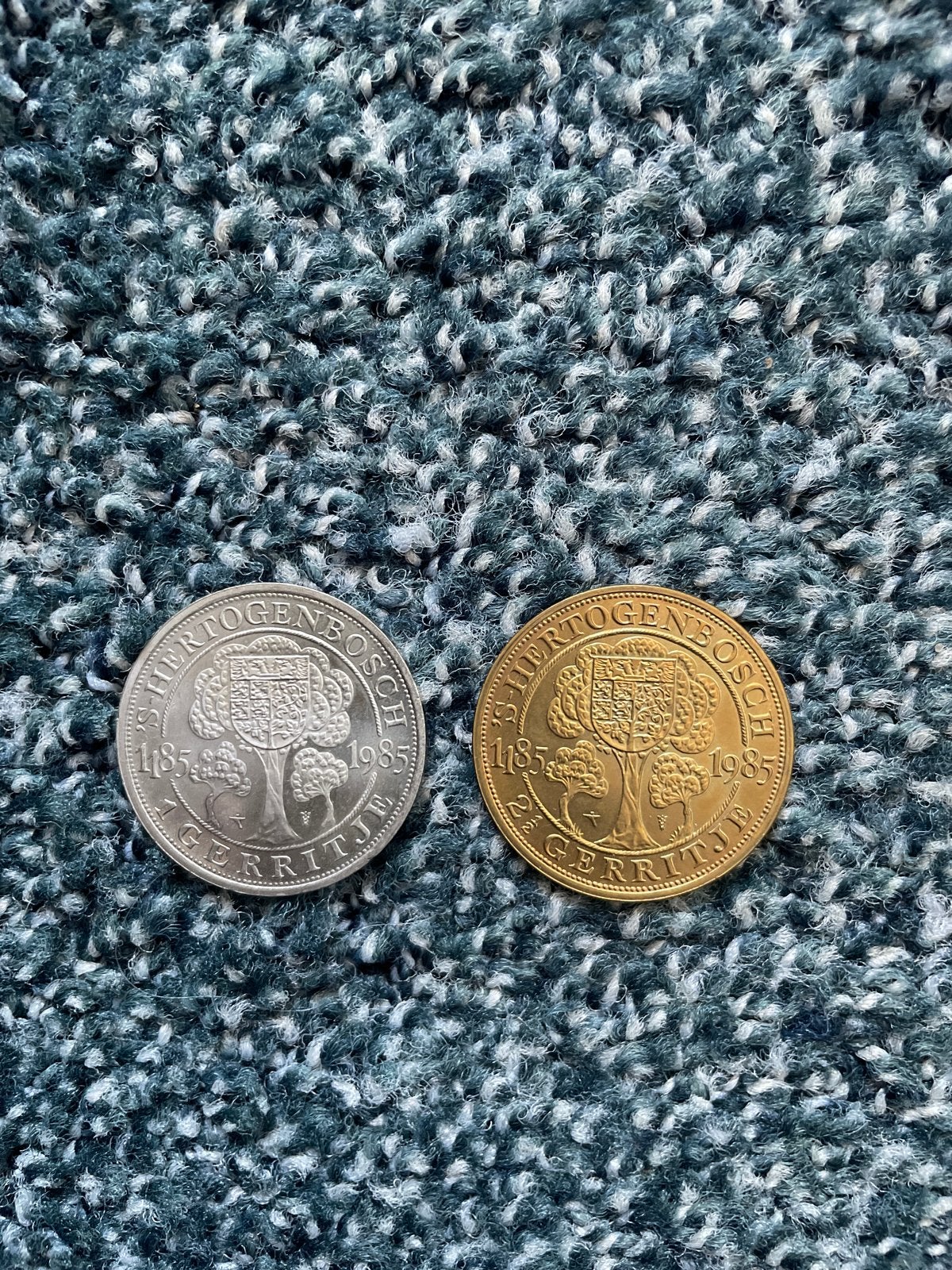 Bossche Duiten 1985 - Zilver- en Goudkleurig, Ophalen of Verzenden, Overige materialen, Nederland
