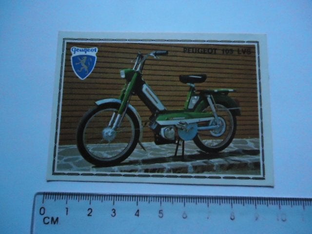sticker oud Peugeot 103 brommer bromfiets oldtimer retro, Verzenden, Zo goed als nieuw, Bedrijf of Vereniging