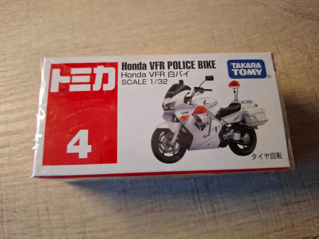 Tomica 4 - Honda VFR Police Bike [wit] 1/32 MIB, Hobby en Vrije tijd, Modelauto's | Overige schalen, Ophalen of Verzenden, Nieuw