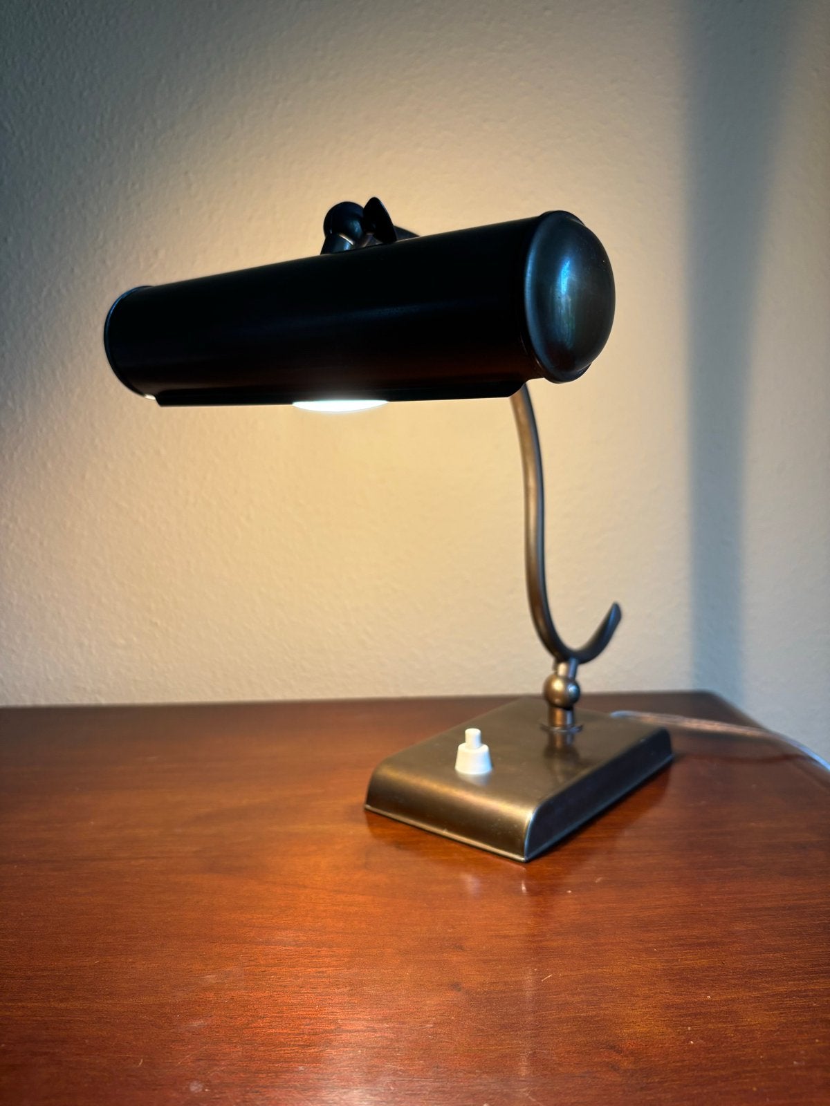 Prachtige vintage messing pianolamp/bureaulamp (notarislamp), Ophalen of Verzenden