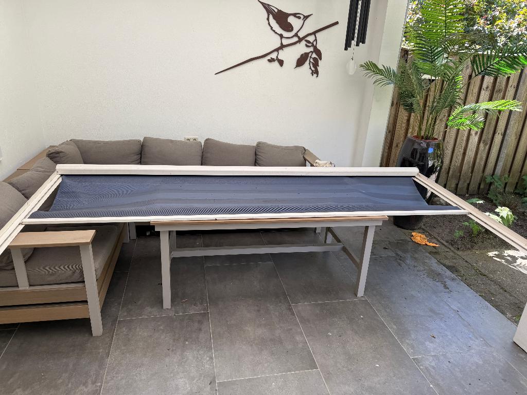 screen blauw breedte 268 cm, Ophalen, Gebruikt, 250 cm tot 450 cm, Minder dan 150 cm