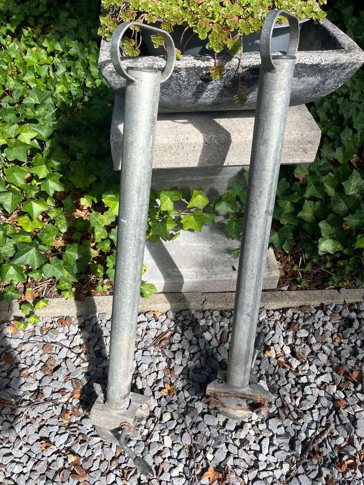 steunpoten, uitdraaisteunen, valpoten, Ophalen, Gebruikt