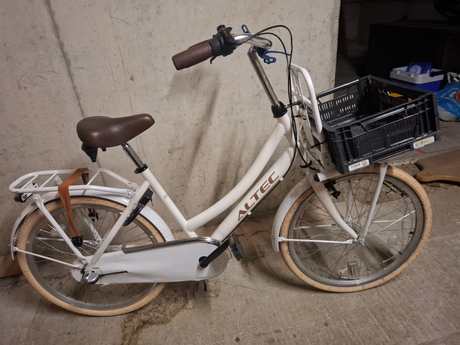 Altec fiets met voordrager en krat, Terugtraprem, 50 tot 53 cm, Ophalen, Overige merken