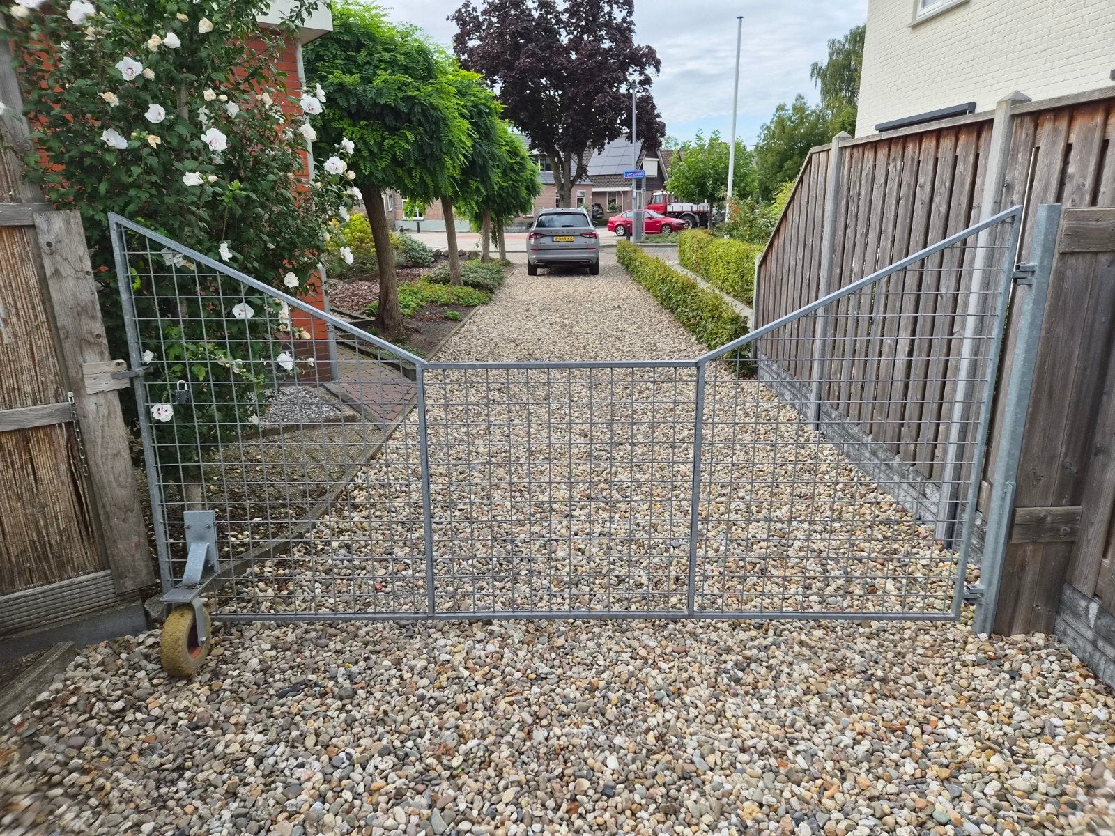Stevig metalen tuinhek/ poort, Ophalen, Met poort, Gebruikt, Tuinhek