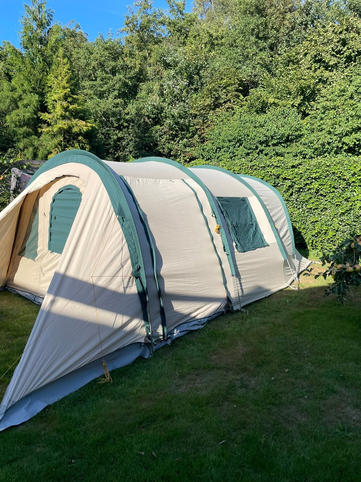 4persoons katoenen familie-tunneltent, Caravans en Kamperen, Tenten, Ophalen, Gebruikt, Tot en met 4