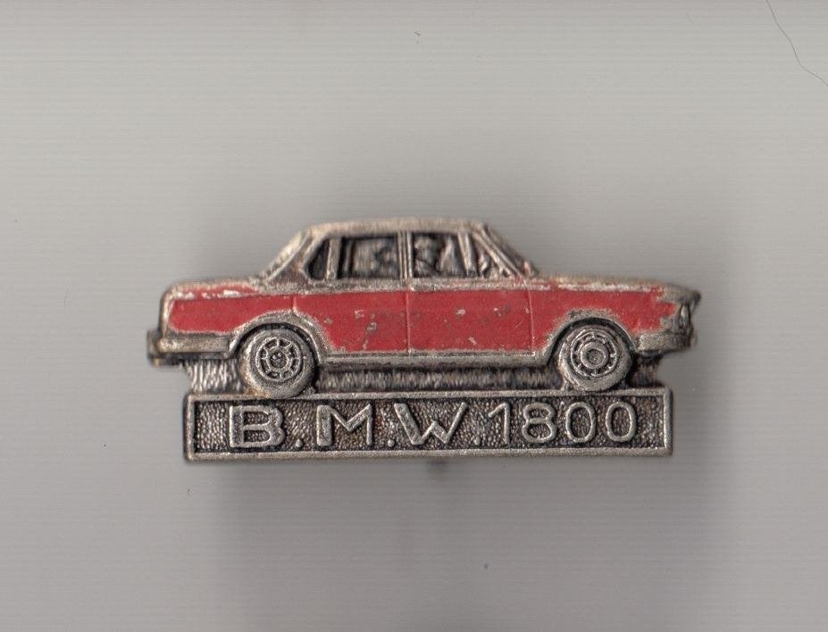 BMW 1800 met kort steeltje auto speldje, Gebruikt, Niet vindbaar, Niet vindbaar, Speldje of Pin
