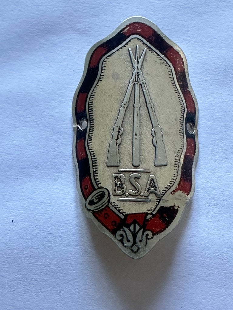 Oud BSA B.S.A. balhoofdplaatje. Balhoofd plaatje., Gebruikt, BSA B.S.A., Overige typen, Ophalen of Verzenden