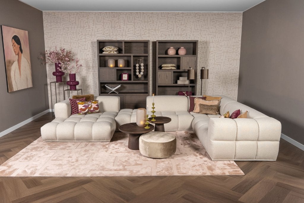 Hoekbank Oriane l Whoon | Room108 l van €5130,- voor €2999,-, Huis en Inrichting, Banken | Bankstellen, Ophalen, Gebruikt, 100 tot 125 cm