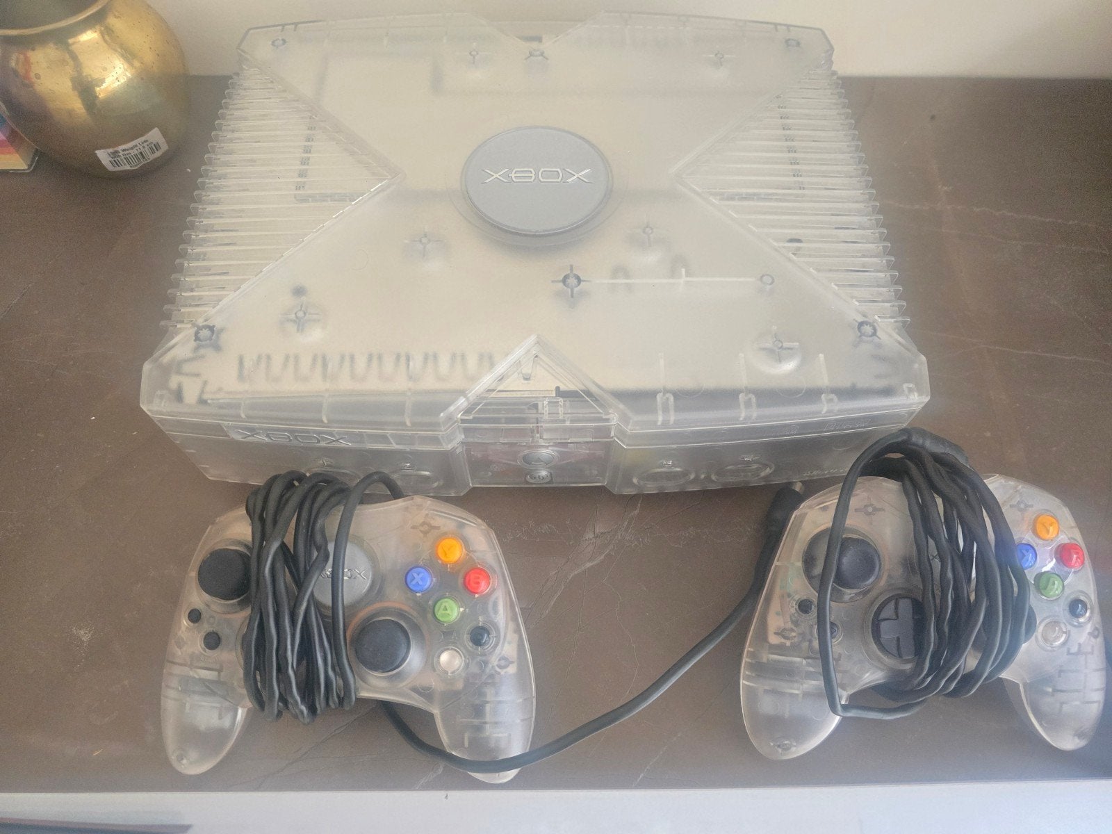 Xbox Crystal Edition Compleet met 2 Controllers & Games, Spelcomputers en Games, Spelcomputers | Xbox Original, Ophalen of Verzenden