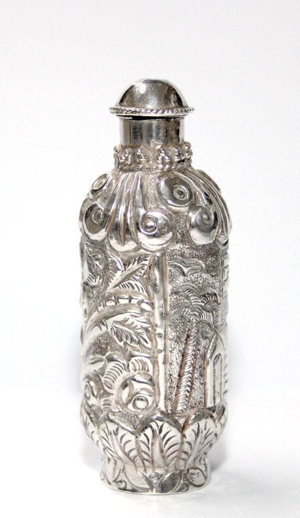 2 Antieke Cambodia Khmer Zilver Olifant Betel Doosjes, Antiek en Kunst, Ophalen of Verzenden, Zilver