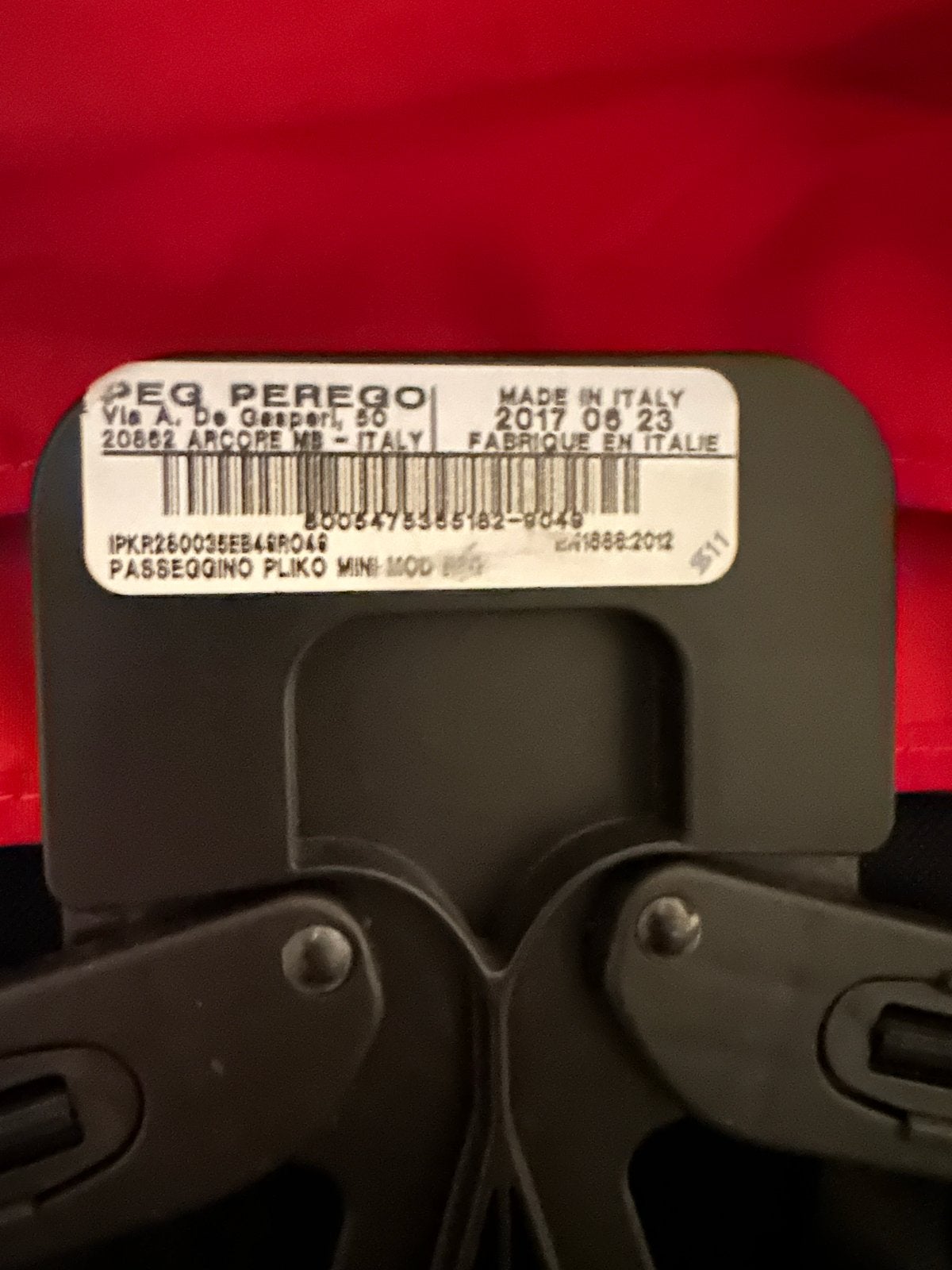 Peg Perego Pliko Mini Mod Red Buggy, Ophalen, Zo goed als nieuw, Kinderwagen, Overige merken
